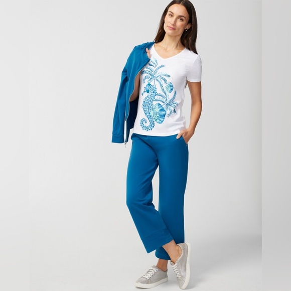 NWT Chico’s Weekends Ombre Seahorse Tee - Picture 3 of 14